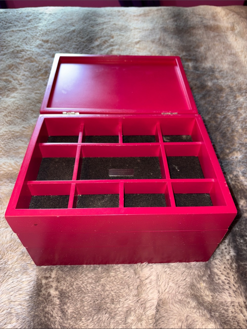 Cynthia Rowley Hot Pink Multi-Tier Jewelry Box 🪎